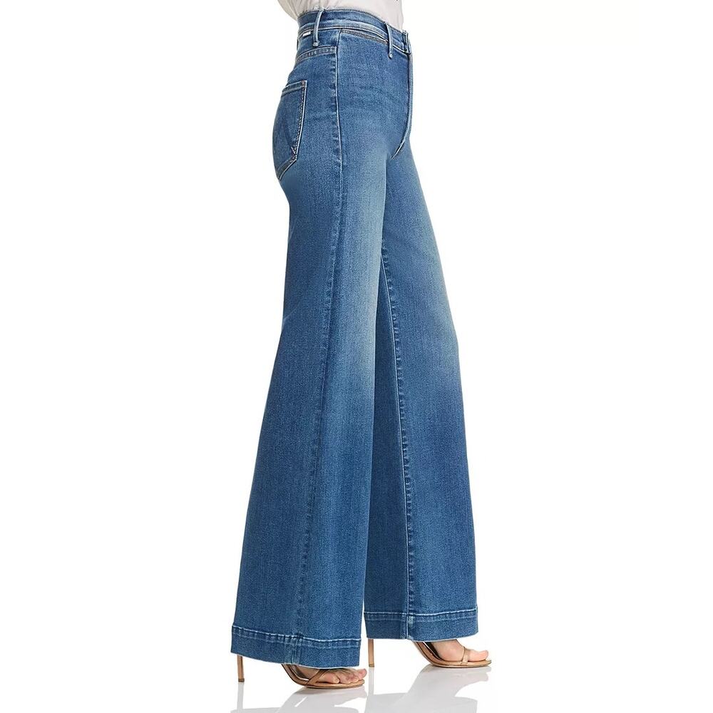 MOTHER Blue Wide Leg Flare Jeans - Picture 12 of 16